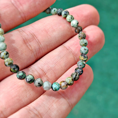 Pulsera de Turquesa Africana Facetada