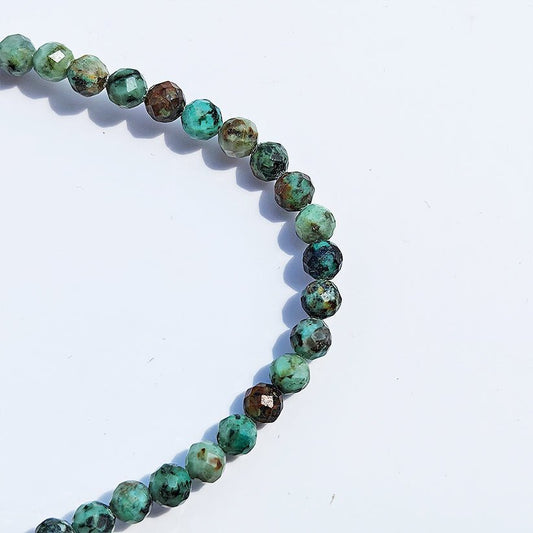 Pulsera de Turquesa Africana Facetada