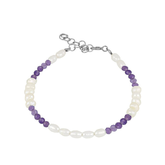 Pulsera 'Isolda' de Perlas y Amatista