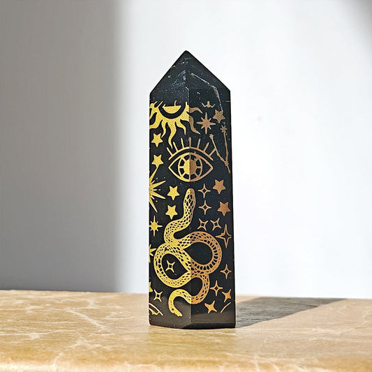 Punta de Obsidiana Negra 'Mistica' 01 - Edición imperfecta - Sensaido
