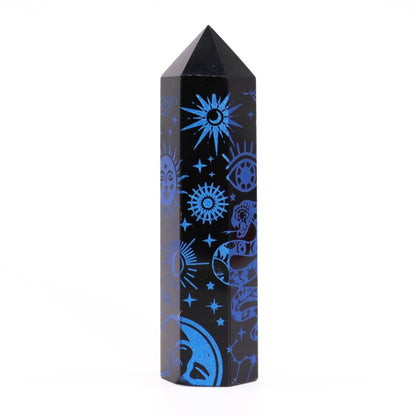 Punta de Obsidiana Negra 'Mistica' - Azul Medianoche - Sensaido