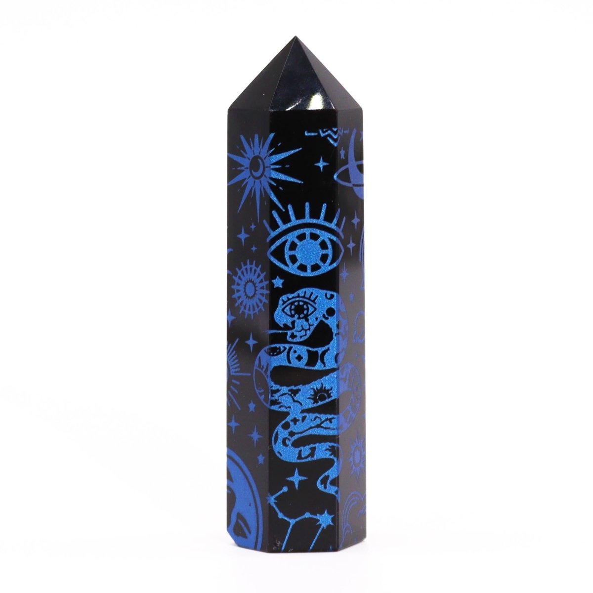 Punta de Obsidiana Negra 'Mistica' - Azul Medianoche - Sensaido