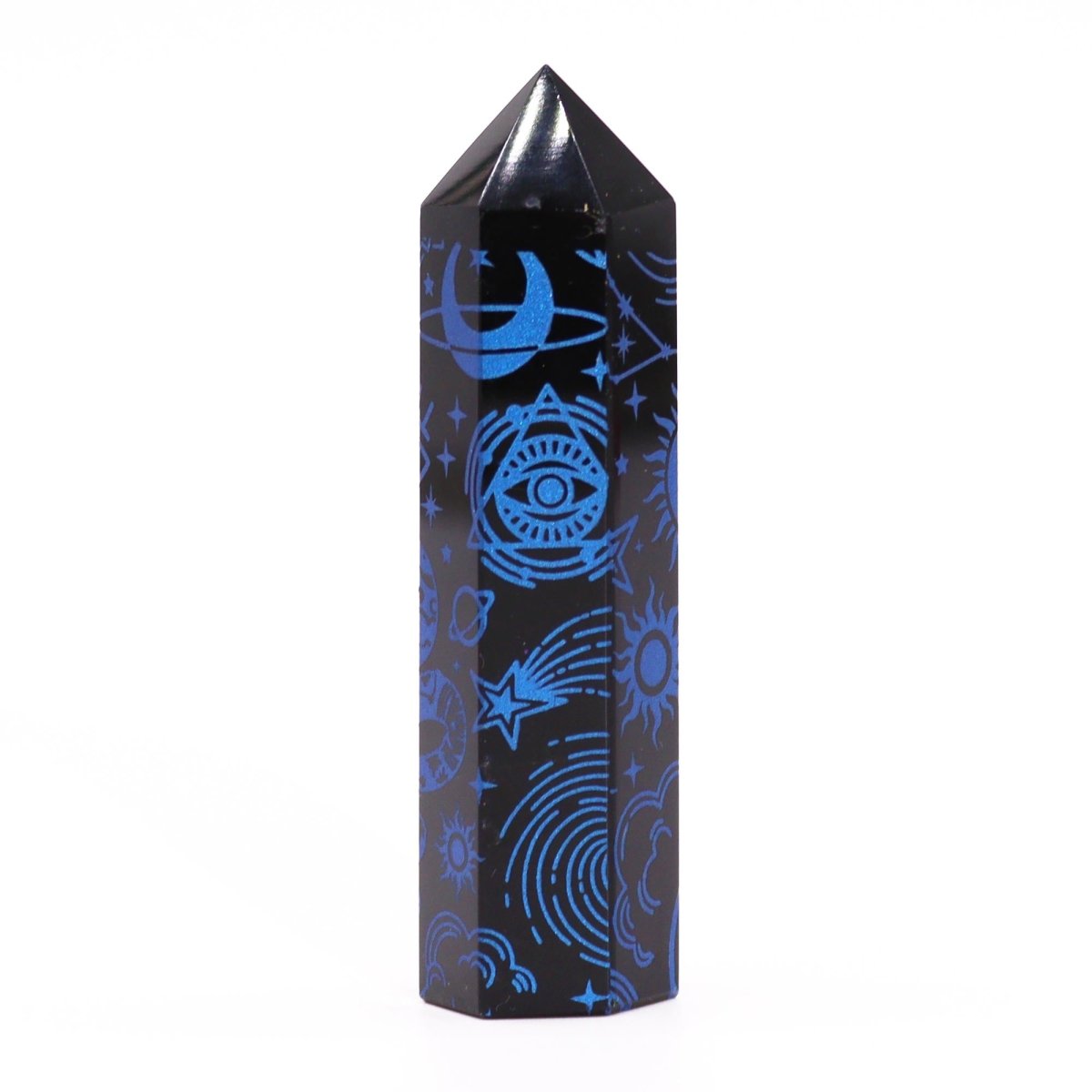 Punta de Obsidiana Negra 'Mistica' - Azul Medianoche - Sensaido