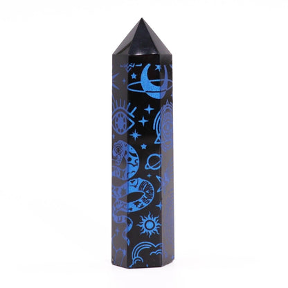 Punta de Obsidiana Negra 'Mistica' - Azul Medianoche - Sensaido
