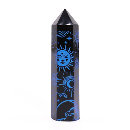 Punta de Obsidiana Negra 'Mistica' - Azul Medianoche - Sensaido