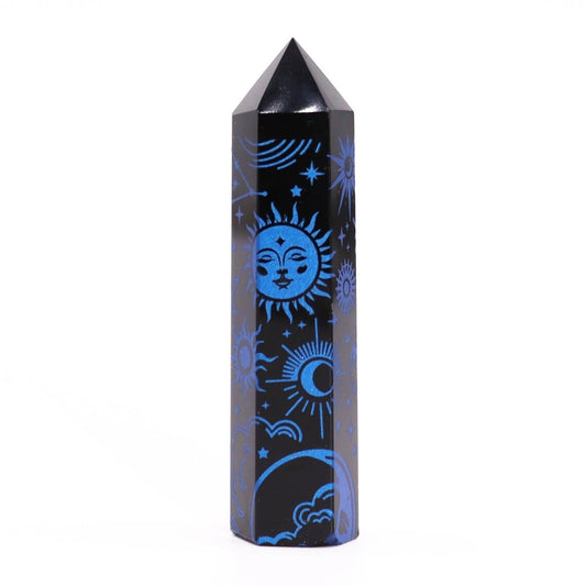 Punta de Obsidiana Negra 'Mistica' - Azul Medianoche - Sensaido