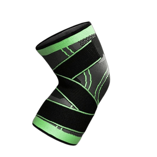 Rodillera innovagizmo de color negro con soporte ajustable para protección y comodidad en actividades físicas.