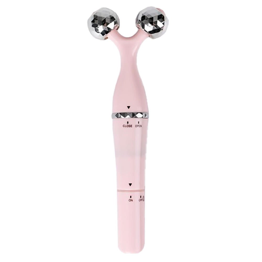 Rodillo masajeador facial 3 en 1 de innovagizmo, herramienta para cuidado de la piel y relajación facial.