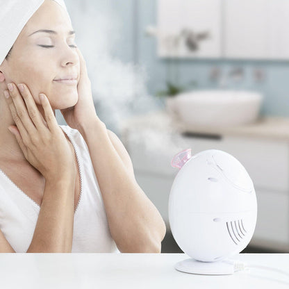 Sauna facial eléctrica Moispa de Innovagoods con pantalla digital y boquilla de vapor para cuidado facial en casa.