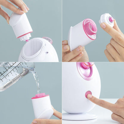 Sauna facial eléctrica Moispa de Innovagoods, con vaporador para limpieza facial y relajación, en un entorno de baño.
