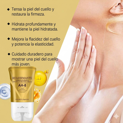 Sérum reafirmante de cuello y papada con doble rodillo V-Shape, tratamiento para arrugas y firmeza en la piel del cuello.