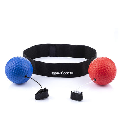 Set de pelotas de entrenamiento y reflejos Balxing Innovagizmo con varias pelotas de diferentes tamaños y colores para ejercicio y coordinación.