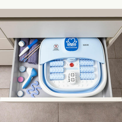 Spa para pies plegable Footopy InnovaGoods con rodillos e hidromasaje, visible en la imagen, para relajación de pies.