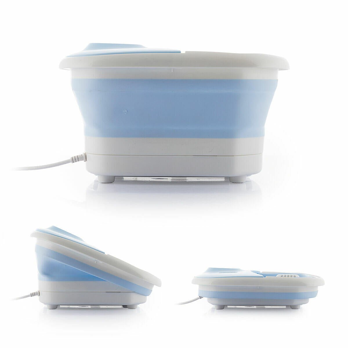 Spa para pies plegable con rodillos e hidromasaje Footopy de InnovaGoods, con superficie acolchada y función relajante para pies.