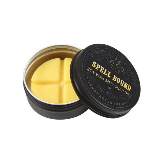 Vela aromática de cera Spell Bound de Mystical Tienda, con diseño decorativo y fragancia mística para ambientes.