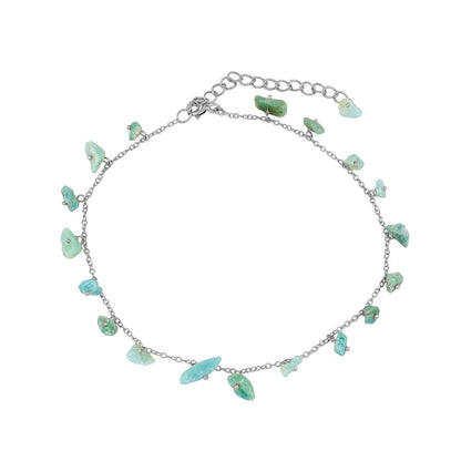 Tobillera Chips de Amazonita