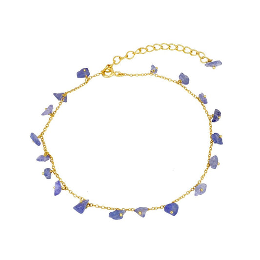 Tobillera Chips de Tanzanita