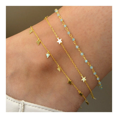 Tobillera 'Naunet' de Amazonita