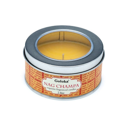 Vela de Cera en Lata Goloka Nag Champa - Sensaido