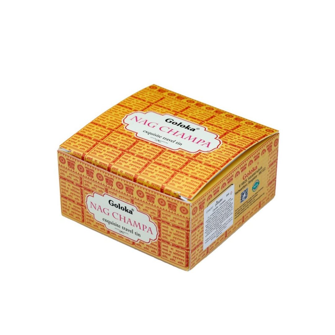 Vela de Cera en Lata Goloka Nag Champa - Sensaido