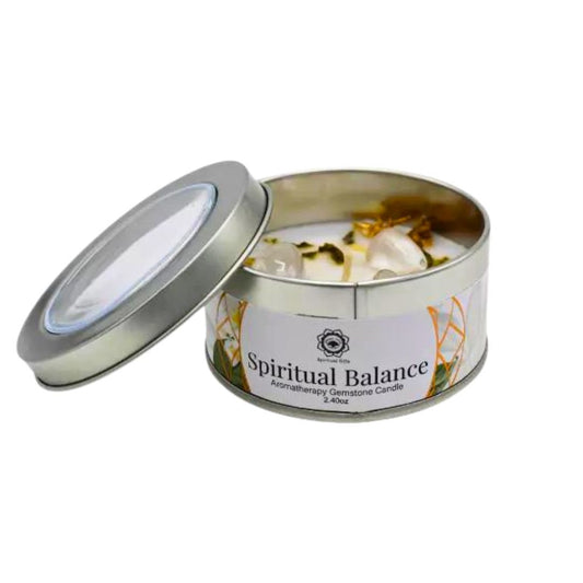 Vela 'Green Tree' - Balance Espiritual & Cuarzo Blanco - Sensaido