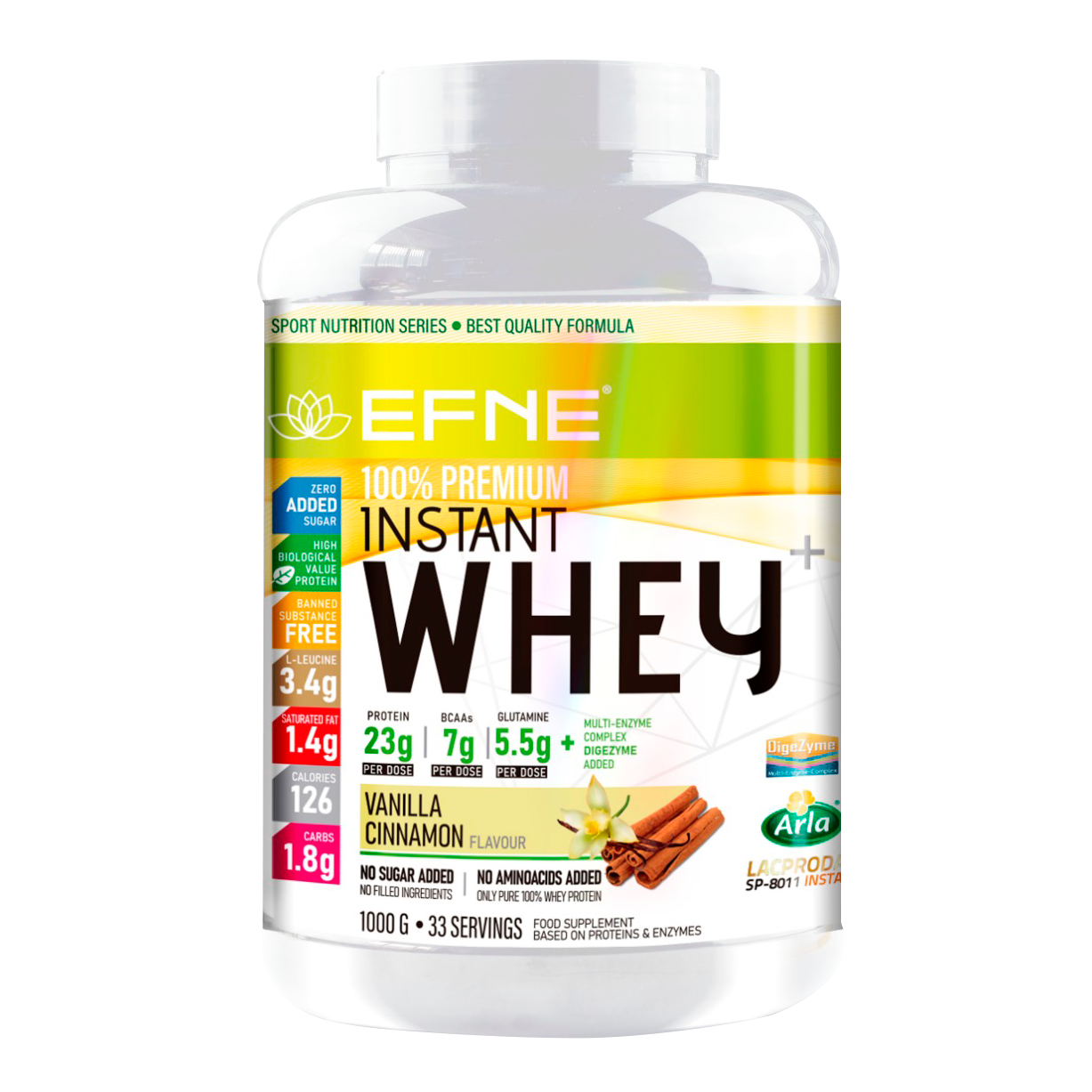 Proteína Whey Vainilla EFNE – Suave, ligera y efectiva