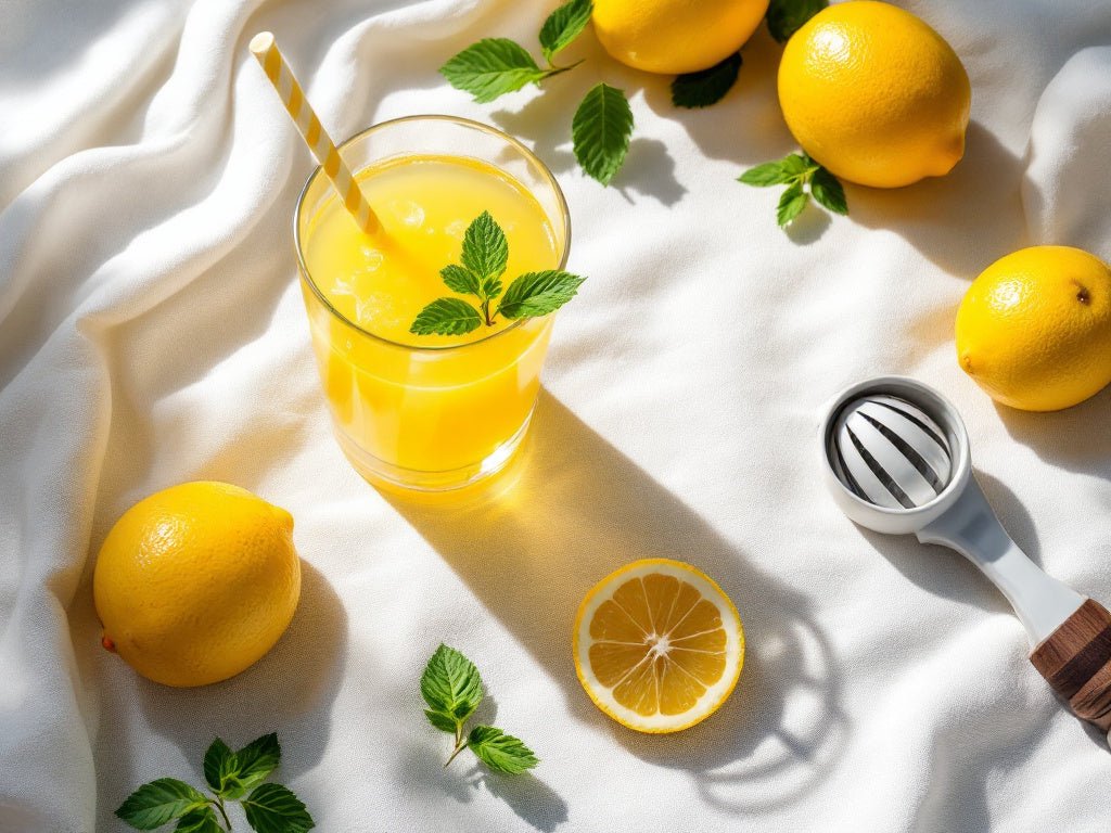 Zumo de limón exprimido 100% natural de la marca Solimon en botella de 1 litro, fresco y jugoso.